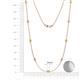 2 - Adia (9 Stn/3mm) Yellow Sapphire and Lab Grown Diamond on Cable Necklace 