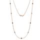 1 - Adia (9 Stn/3mm) Lab Grown Diamond and Lab Created Alexandrite on Cable Necklace 