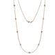 1 - Adia (9 Stn/2.7mm) Blue Topaz and Diamond on Cable Necklace 