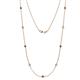 1 - Adia (9 Stn/2.7mm) Diamond and Lab Created Alexandrite on Cable Necklace 