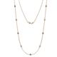 1 - Adia (9 Stn/3.4mm) Blue Topaz and Lab Grown Diamond on Cable Necklace 