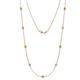 1 - Adia (9 Stn/3.4mm) Citrine and Lab Grown Diamond on Cable Necklace 