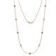 1 - Adia (9 Stn/3.4mm) Iolite and Lab Grown Diamond on Cable Necklace 