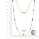 2 - Adia (9 Stn/3.4mm) Red Garnet and Lab Grown Diamond on Cable Necklace 