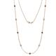 1 - Adia (9 Stn/3.4mm) Black Diamond and White Lab Grown Diamond on Cable Necklace 