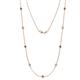 1 - Adia (9 Stn/3.4mm) Smoky Quartz and Lab Grown Diamond on Cable Necklace 