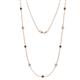 1 - Adia (9 Stn/4mm) Lab Grown Diamond and Alexandrite on Cable Necklace 
