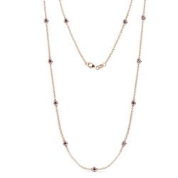 Asta 11Stn Iolite on Cable Necklace Stone Iolite ctw Womens Station Necklace K Rose Gold
