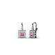 1 - Esme Pink Sapphire Dangling Earrings 