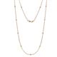 1 - Asta (11 Stn/2mm) Petite Yellow Sapphire and Lab Grown Diamond on Cable Necklace 