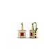 1 - Esme Red Garnet Dangling Earrings 