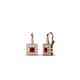 1 - Esme Red Garnet Dangling Earrings 