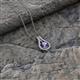 2 - Lauren 5.00 mm Round Iolite and Diamond Accent Teardrop Pendant Necklace 