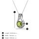 3 - Lauren 5.00 mm Round Peridot and Diamond Accent Teardrop Pendant Necklace 