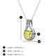 3 - Lauren 5.00 mm Round Yellow Sapphire and Diamond Accent Teardrop Pendant Necklace 