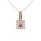 1 - Angela Pink Tourmaline and Diamond Pendant 