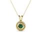 1 - Juliya 5.00 mm Round Lab Created Alexandrite Rope Edge Bezel Set Solitaire Pendant Necklace 