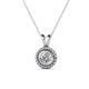 1 - Juliya 5.00 mm Round Forever Brilliant Moissanite Rope Edge Bezel Set Solitaire Pendant Necklace 