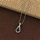 2 - Caron 5.00 mm Round Blue Sapphire Solitaire Love Knot Pendant Necklace 