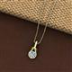 2 - Caron 5.00 mm Round Aquamarine Solitaire Love Knot Pendant Necklace 