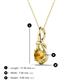 3 - Caron 5.00 mm Round Citrine Solitaire Love Knot Pendant Necklace 