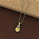 2 - Caron 5.00 mm Round Lab Created Yellow Sapphire Solitaire Love Knot Pendant Necklace 