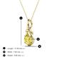 3 - Caron 5.00 mm Round Lab Created Yellow Sapphire Solitaire Love Knot Pendant Necklace 
