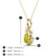 3 - Caron 5.00 mm Round Yellow Diamond Solitaire Love Knot Pendant Necklace 