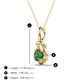 3 - Caron 5.00 mm Round Lab Created Alexandrite Solitaire Love Knot Pendant Necklace 