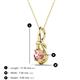 3 - Caron 5.00 mm Round Morganite Solitaire Love Knot Pendant Necklace 