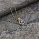 2 - Lauren 5.00 mm Round Iolite and Diamond Accent Teardrop Pendant Necklace 