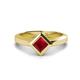 1 - Emilia 6.00 mm Princess Cut Lab Created Ruby Solitaire Engagement Ring 