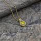 2 - Lauren 5.00 mm Round Yellow Diamond and White Diamond Accent Teardrop Pendant Necklace 