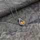 2 - Lauren 5.00 mm Round Citrine and Diamond Accent Teardrop Pendant Necklace 