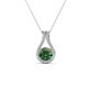 1 - Lauren 5.00 mm Round Lab Created Alexandrite and Diamond Accent Teardrop Pendant Necklace 