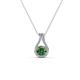 1 - Lauren 4.00 mm Round Lab Created Alexandrite and Diamond Accent Teardrop Pendant Necklace 