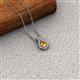 2 - Lauren 4.00 mm Round Citrine and Diamond Accent Teardrop Pendant Necklace 