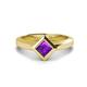 1 - Emilia 6.00 mm Princess Cut Amethyst Solitaire Engagement Ring 