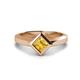 1 - Emilia 6.00 mm Princess Cut Citrine Solitaire Engagement Ring 