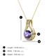 3 - Lauren 5.00 mm Round Iolite and Diamond Accent Teardrop Pendant Necklace 