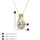 3 - Lauren 5.00 mm Round Lab Grown Diamond and Diamond Accent Teardrop Pendant Necklace 