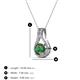 3 - Lauren 5.00 mm Round Lab Created Alexandrite and Diamond Accent Teardrop Pendant Necklace 