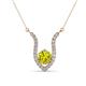 1 - Lauren 6.00 mm Round Yellow Diamond and White Diamond Accent Pendant Necklace 