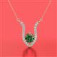2 - Lauren 6.00 mm Round Lab Created Alexandrite and Diamond Accent Pendant Necklace 