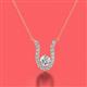 2 - Lauren 4.00 mm Round Diamond Pendant Necklace 