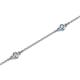 2 - Aizza (5 Stn/2.7mm) Petite Aquamarine and Diamond Station Bracelet 