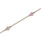 2 - Aizza (5 Stn/2.7mm) Petite Pink Sapphire and Diamond Station Bracelet 