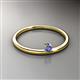 2 - Celeste Bold 3.00 mm Round Tanzanite Solitaire Asymmetrical Stackable Ring 