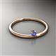 2 - Celeste Bold 3.00 mm Round Tanzanite Solitaire Asymmetrical Stackable Ring 