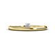 1 - Celeste Bold 0.10 ct Natural Diamond Round (3.00 mm) Solitaire Asymmetrical Stackable Ring 